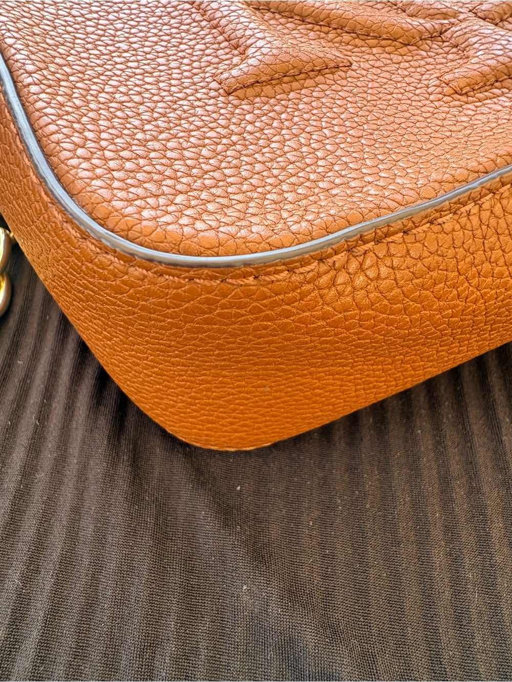 Ralph Lauren Tan RL Leather Crossbody Bag - Picture 4 of 8
